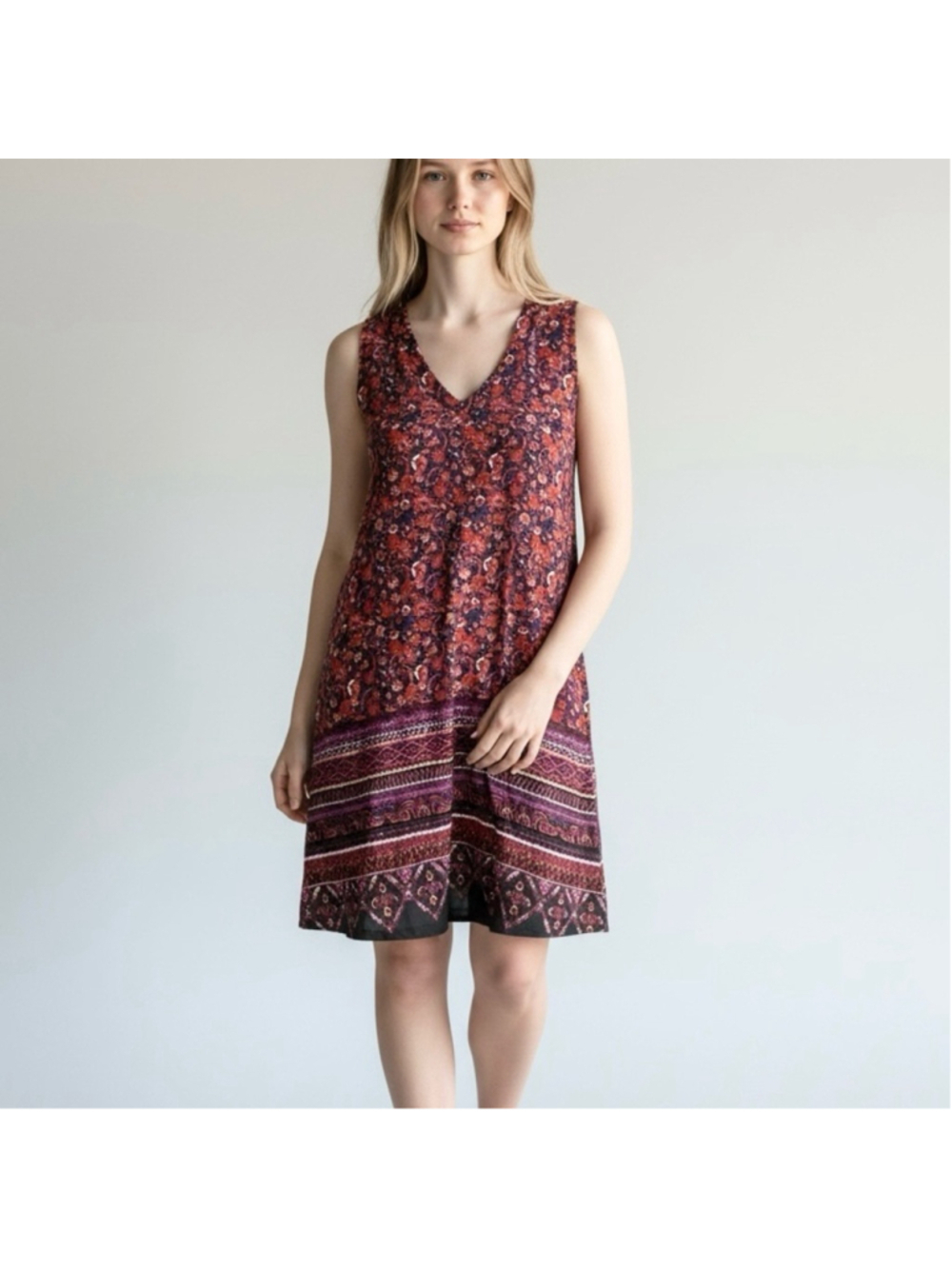 XHILARATION floral sleeveless dress size small
